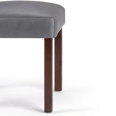 Set of 2 Seymour Parson Dining Chair Faux Leather Stone Gray - WyndenHall 8 Set of 2 Seymour Parson Dining Chair Faux Leather Stone Gray - WyndenHall - Image 6