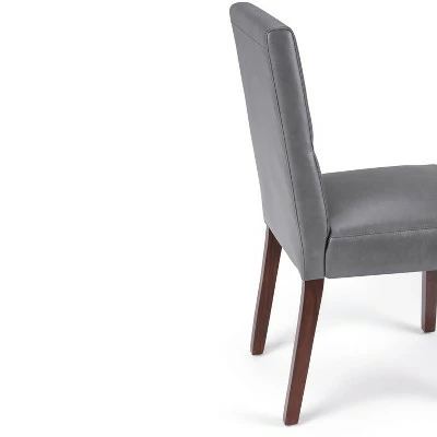 Set of 2 Seymour Parson Dining Chair Faux Leather Stone Gray - WyndenHall 9 Set of 2 Seymour Parson Dining Chair Faux Leather Stone Gray - WyndenHall - Image 7