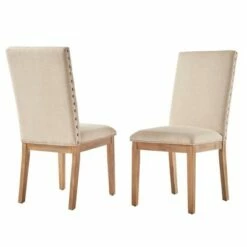 Set of 2 Amiford Nailhead Accent Dining Chair - Inspire Q Oatmeal -Dining Chairs And Benches Official Shop unnamed file 2870