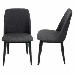 Set of 2 Tintori Mid-Century Modern Dining Chairs - LumiSource Black -Dining Chairs And Benches Official Shop unnamed file 2894