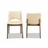 2pc Afton Faux Leather Upholstered and Wood Dining Chair Set - Baxton Studio Beige/walnut Brown -Dining Chairs And Benches Official Shop unnamed file 2913