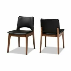 2pc Afton Faux Leather Upholstered and Wood Dining Chair Set - Baxton Studio Beige/walnut Brown 16 2pc Afton Faux Leather Upholstered and Wood Dining Chair Set - Baxton Studio Beige/walnut Brown -Dining Chairs And Benches Official Shop unnamed file 2919