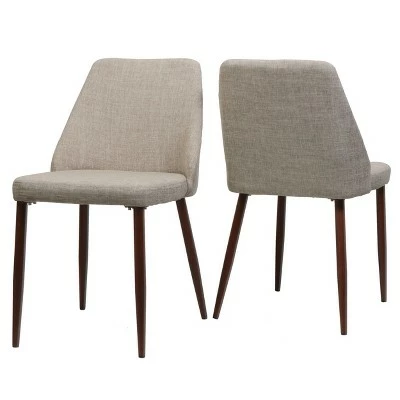 Set of 2 Marlee Mid Century Dining Chair - Christopher Knight Home Light Gray 6 Set of 2 Marlee Mid Century Dining Chair - Christopher Knight Home Light Gray - Image 4