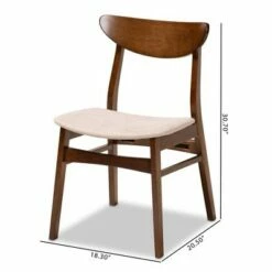 Set of 4 Parlin Dining Chair - Baxton Studio Light Beige/walnut -Dining Chairs And Benches Official Shop unnamed file 2957