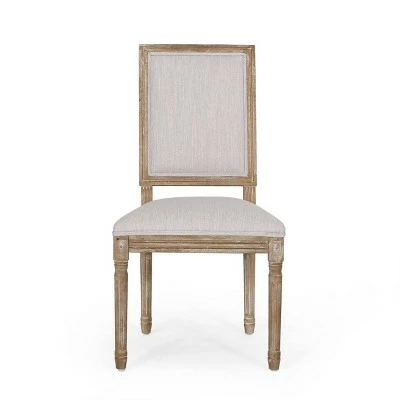 2pk Regina French Country Wood Upholstered Dining Chairs - Christopher Knight Home Black/gray 4 2pk Regina French Country Wood Upholstered Dining Chairs - Christopher Knight Home Black/gray - Image 2