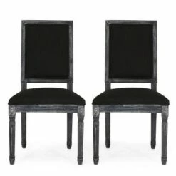 2pk Regina French Country Wood Upholstered Dining Chairs - Christopher Knight Home Black/gray 26 2pk Regina French Country Wood Upholstered Dining Chairs - Christopher Knight Home Black/gray -Dining Chairs And Benches Official Shop unnamed file 2970