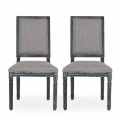 2pk Regina French Country Wood Upholstered Dining Chairs - Christopher Knight Home Black/gray 28 2pk Regina French Country Wood Upholstered Dining Chairs - Christopher Knight Home Black/gray -Dining Chairs And Benches Official Shop unnamed file 2972