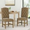 2pk Hyvonen Contemporary Fabric Tufted Dining Chairs - Christopher Knight Home Dark Beige/natural