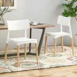 Set of 2 Margaretta Modern Dining Chairs - Christopher Knight Home Black