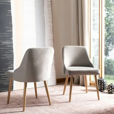 Set of 2 Lulu Upholstered Dining Chair - Safavieh Slate Blue 3 Set of 2 Lulu Upholstered Dining Chair - Safavieh Slate Blue