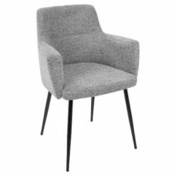 Set of 2 Andrew Contemporary Dining Accent Chairs - Lumisource Gray