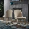 Set of 2 Karianne Fabric Dining Chairs - Inspire Q Gold/blue