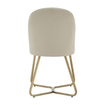 Set of 2 Karianne Fabric Dining Chairs - Inspire Q Gold/blue 6 Set of 2 Karianne Fabric Dining Chairs - Inspire Q Gold/blue - Image 4