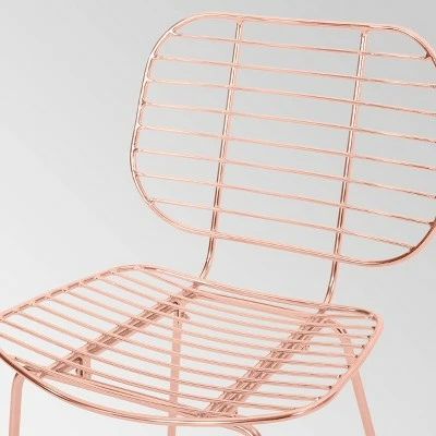 Loudon Modern Glam Iron Dining Chair Rose Gold - Christopher Knight Home 7 Loudon Modern Glam Iron Dining Chair Rose Gold - Christopher Knight Home - Image 5