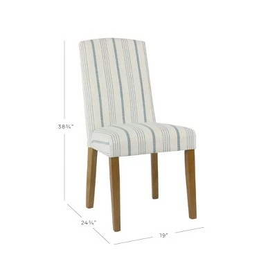 Arched Back Parsons Dining Chair - HomePop Stripe 3 Arched Back Parsons Dining Chair - HomePop Stripe