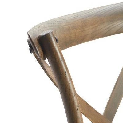 Set of 2 Elmhurst Cross Back Side Chair Vintage Cream - Finch 6 Set of 2 Elmhurst Cross Back Side Chair Vintage Cream - Finch - Image 4