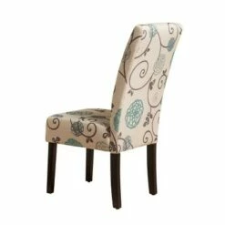 Set of 4 Pertica Contemporary Fabric Dining Chairs Light Beige with Blue Floral - Christopher Knight Home -Dining Chairs And Benches Official Shop unnamed file 3241