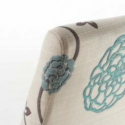 Set of 4 Pertica Contemporary Fabric Dining Chairs Light Beige with Blue Floral - Christopher Knight Home -Dining Chairs And Benches Official Shop unnamed file 3244