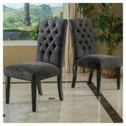 Set of 2 Crown Top Dining Chairs - Christopher Knight Home Navy Blue -Dining Chairs And Benches Official Shop unnamed file 3293