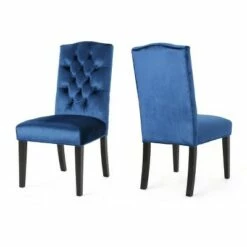 Set of 2 Crown Top Dining Chairs - Christopher Knight Home Navy Blue -Dining Chairs And Benches Official Shop unnamed file 3300