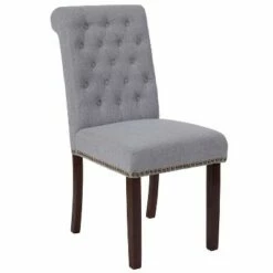 Flash Furniture HERCULES Series Parsons Chair with Rolled Back, Accent Nail Trim -Dining Chairs And Benches Official Shop unnamed file 3329