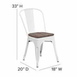 Flash Furniture Metal Stackable Chair with Wood Seat -Dining Chairs And Benches Official Shop unnamed file 3385