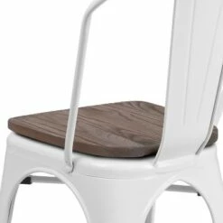 Flash Furniture Metal Stackable Chair with Wood Seat -Dining Chairs And Benches Official Shop unnamed file 3387