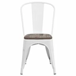 Flash Furniture Metal Stackable Chair with Wood Seat -Dining Chairs And Benches Official Shop unnamed file 3390
