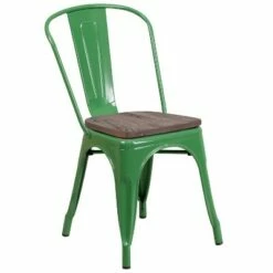 Flash Furniture Metal Stackable Chair with Wood Seat -Dining Chairs And Benches Official Shop unnamed file 3396