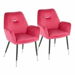 Set of 2 Wendy Glam Dining Chairs - LumiSource Metal/velvet Black/light Blue -Dining Chairs And Benches Official Shop unnamed file 340