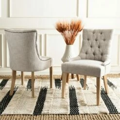 Set of 2 Ashley Dining Chair Wood - Safavieh Blue