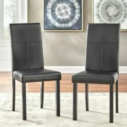 Set of 2 Newark Parson Dining Chairs - Buylateral Brown