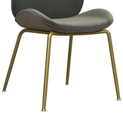 Astor Velvet Upholstered Dining Chair with Brass Metal Legs - CosmoLiving by Cosmopolitan Green 9 Astor Velvet Upholstered Dining Chair with Brass Metal Legs - CosmoLiving by Cosmopolitan Green - Image 7