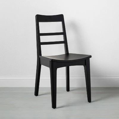 Hearth & Hand W/Magnolia Furniture 2pk Wood Ladder Back Dining Chair Set - Hearth & Hand™ with Magnolia Black 4 Hearth & Hand W/Magnolia Furniture 2pk Wood Ladder Back Dining Chair Set - Hearth & Hand™ with Magnolia Black - Image 2