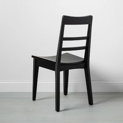 Hearth & Hand W/Magnolia Furniture 2pk Wood Ladder Back Dining Chair Set - Hearth & Hand™ with Magnolia Black 5 Hearth & Hand W/Magnolia Furniture 2pk Wood Ladder Back Dining Chair Set - Hearth & Hand™ with Magnolia Black - Image 3