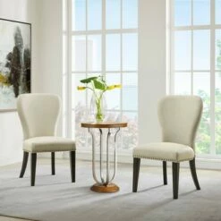 Set of 2 Savoy Upholstered Dining Armless Chairs - Alaterre Furniture Espresso -Dining Chairs And Benches Official Shop unnamed file 3472