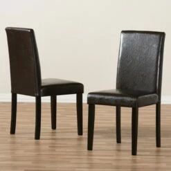 Set of 2 Mia Modern And Contemporary Faux Leather Upholstered Dining Chairs Dark Brown - Baxton Studio -Dining Chairs And Benches Official Shop unnamed file 3510