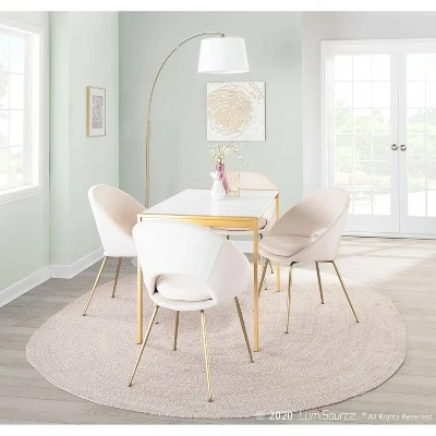 Set of 2 Metro Contemporary Dining Chairs - LumiSource Metal/polyester Chrome/gray 10 Set of 2 Metro Contemporary Dining Chairs - LumiSource Metal/polyester Chrome/gray - Image 8