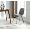 Modern Anywhere Chair with Metal Legs Charcoal Gray - WOVENBYRD -Dining Chairs And Benches Official Shop unnamed file 3597