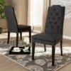 Set of 2 Dylin Button Tufted Wood Dining Chair Charcoal - Baxton Studio -Dining Chairs And Benches Official Shop unnamed file 3607