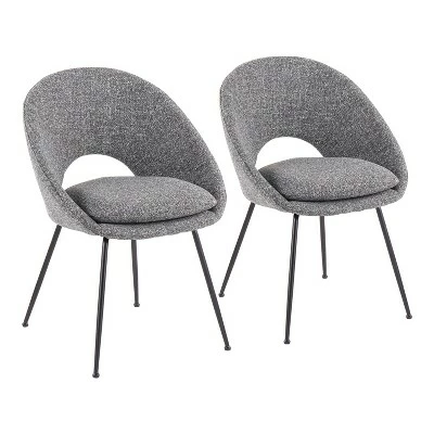 Set of 2 Metro Contemporary Dining Chairs - LumiSource Metal/polyester Chrome/gray 21 Set of 2 Metro Contemporary Dining Chairs - LumiSource Metal/polyester Chrome/gray - Image 19