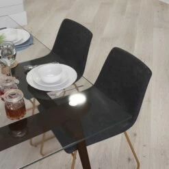 Merrick Lane 18 inch Faux Leather Bucket Seat Dining Chairs, Set of 2 -Dining Chairs And Benches Official Shop unnamed file 3649