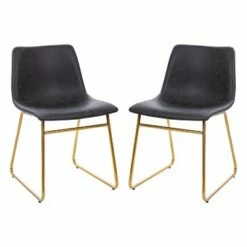 Merrick Lane 18 inch Faux Leather Bucket Seat Dining Chairs, Set of 2 -Dining Chairs And Benches Official Shop unnamed file 3650