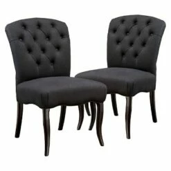 Hallie Fabric Dining Chair Set 2ct - Christopher Knight Home Black -Dining Chairs And Benches Official Shop unnamed file 3662