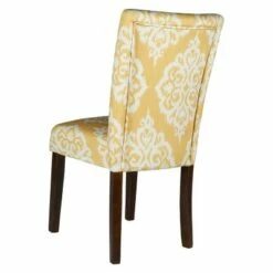 Set of 2 Parson Dining Chair Wood/Damask Yellow - HomePop -Dining Chairs And Benches Official Shop unnamed file 3715