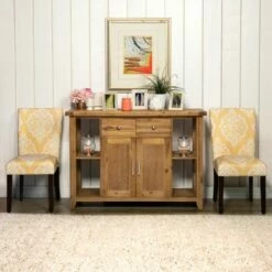 Set of 2 Parson Dining Chair Wood/Damask Yellow - HomePop -Dining Chairs And Benches Official Shop unnamed file 3724