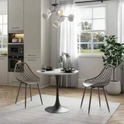 2pk Kurv Dining Chair - Jamesdar Warm Gray