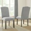 Steve Silver Co. 19" Set of 2 Emily Side Chairs White/Gray - Steve Silver