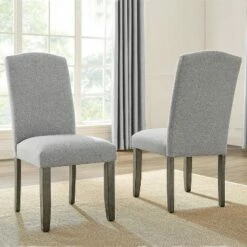 Steve Silver Co. 19" Set of 2 Emily Side Chairs White/Gray - Steve Silver