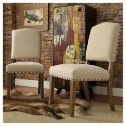 Set of 2 Cobble Hill Nailhead Accent Dining Chair Wood - Inspire Q Wood/smoke -Dining Chairs And Benches Official Shop unnamed file 3770
